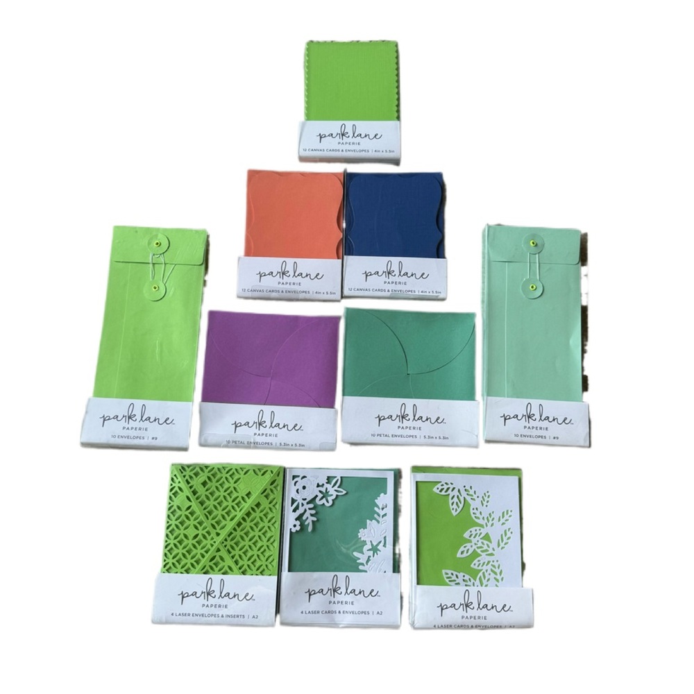 Assortment Packages Of Park Lane Card & Envelope Canvas Laser Cut Petal Lot